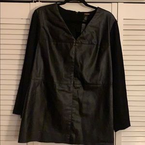 Black leather tunic